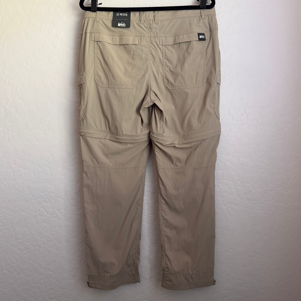 REI Women's Convertible Hiking Outdoor Relaxed Fit Pants Beige 12P - Picture 2 of 11